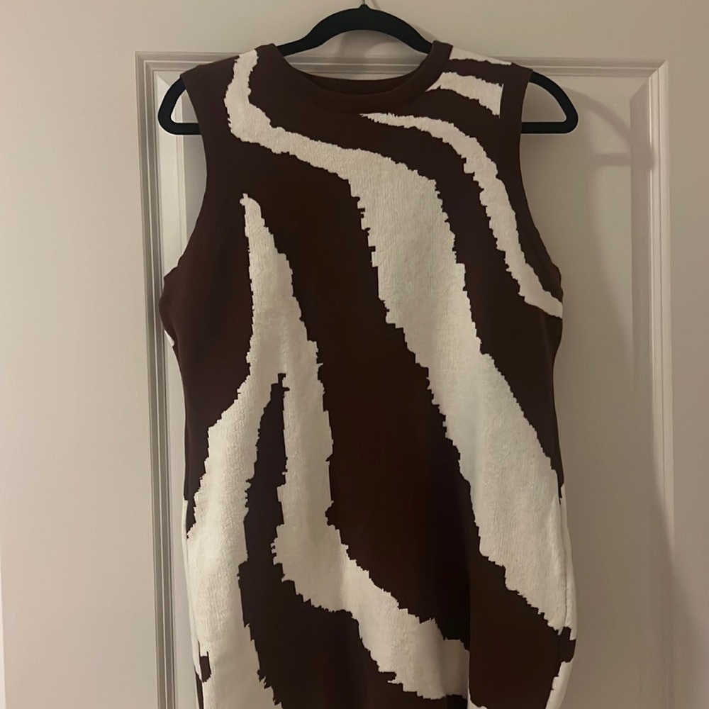 Two Tone Sweater Dress